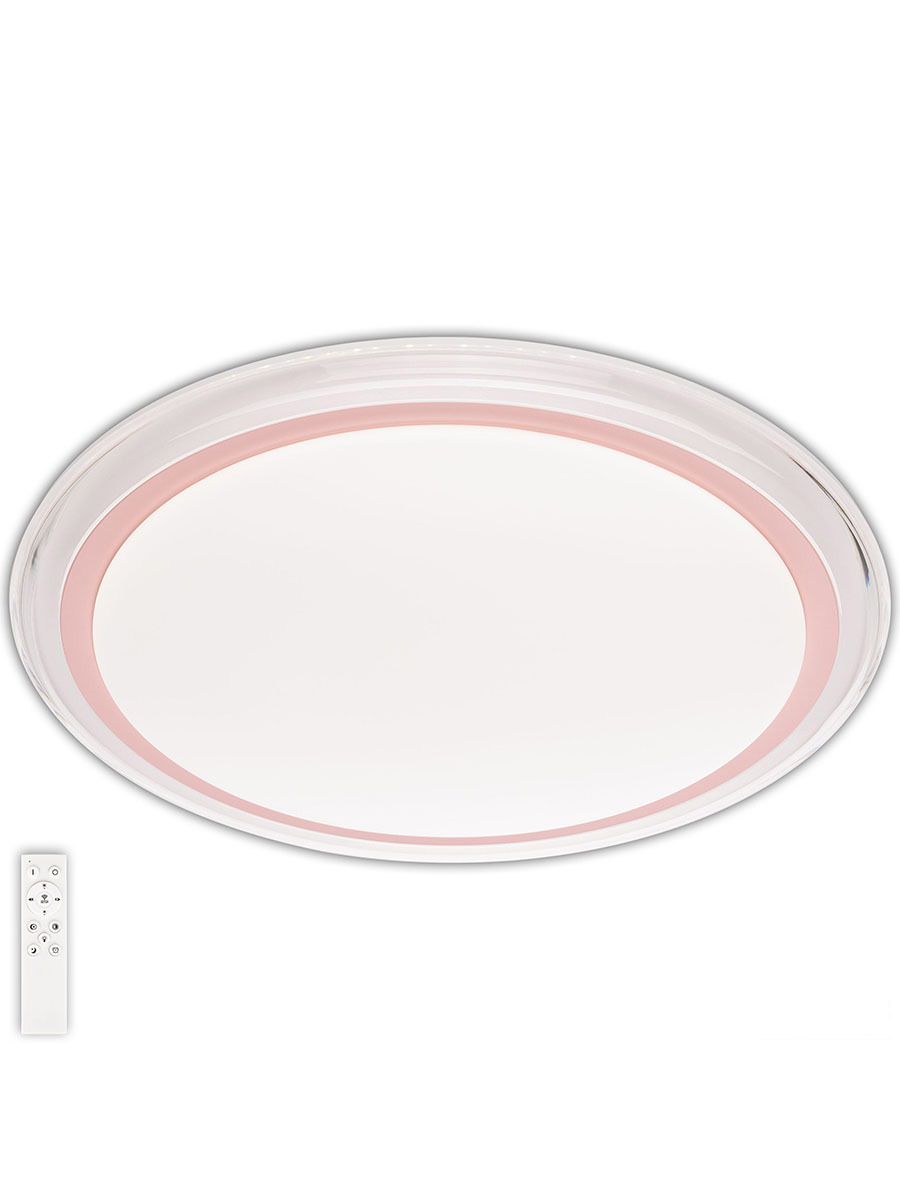 Изображение товара Светильник настенно-потолочный светодиодный Arte perfetto luce 3302.8262-436.67.pink 10 м² с пультом управления нейтральный белый свет цвет розовый