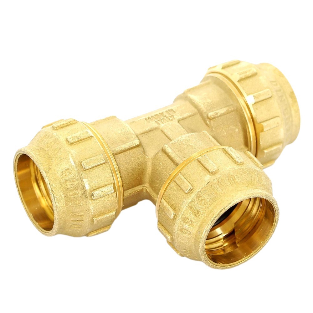 Изображение товара Тройник Tiemme 32x32 мм латунь для сантехники