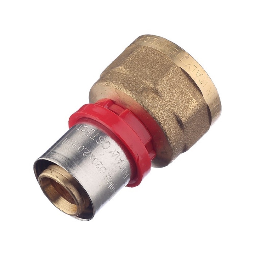 Изображение товара Муфта комбинированная Tiemme 3/4"x20 мм ВР-ВПр латунь для труб