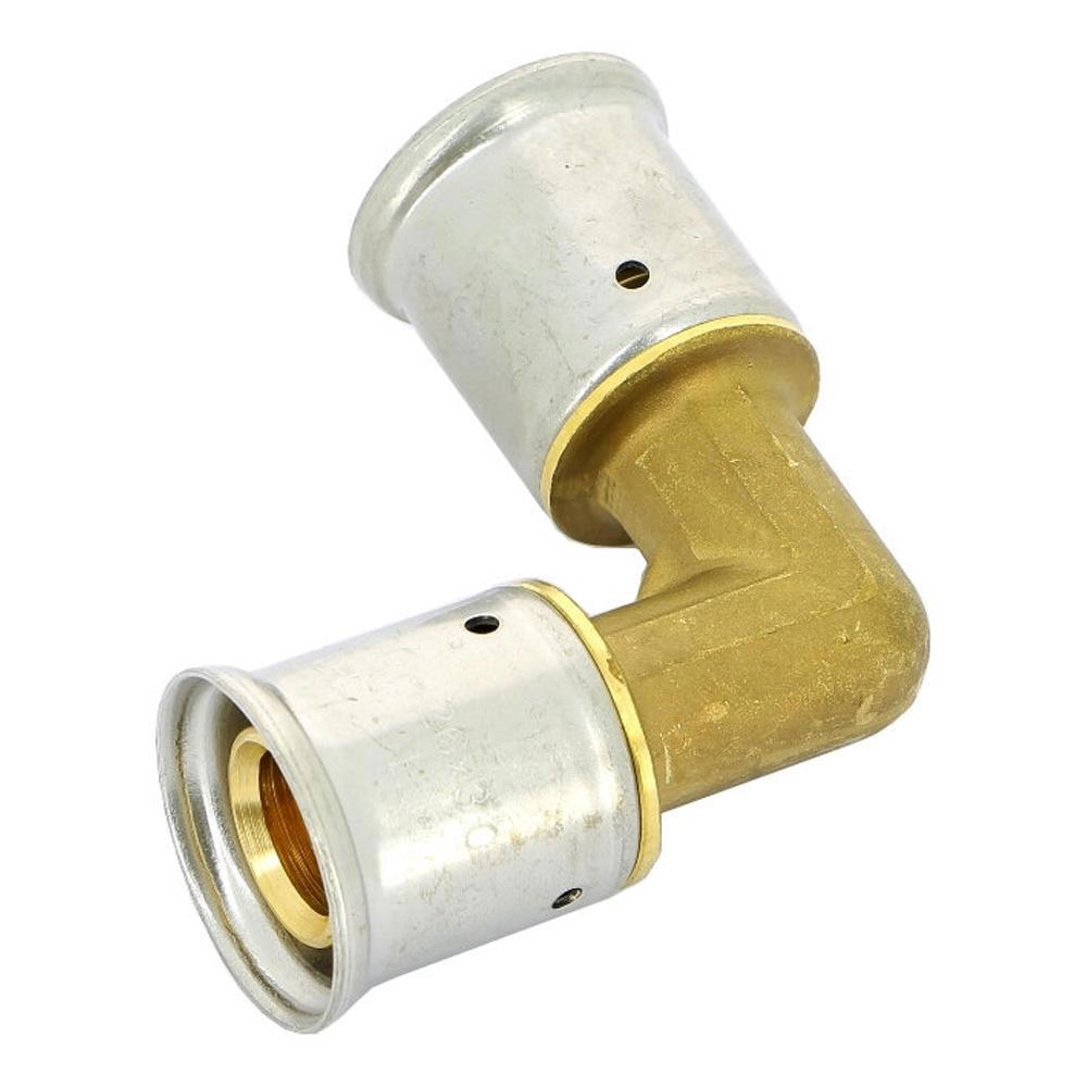 Изображение товара Угол 90° Henco 20x20 мм латунь пресс для систем водоснабжения