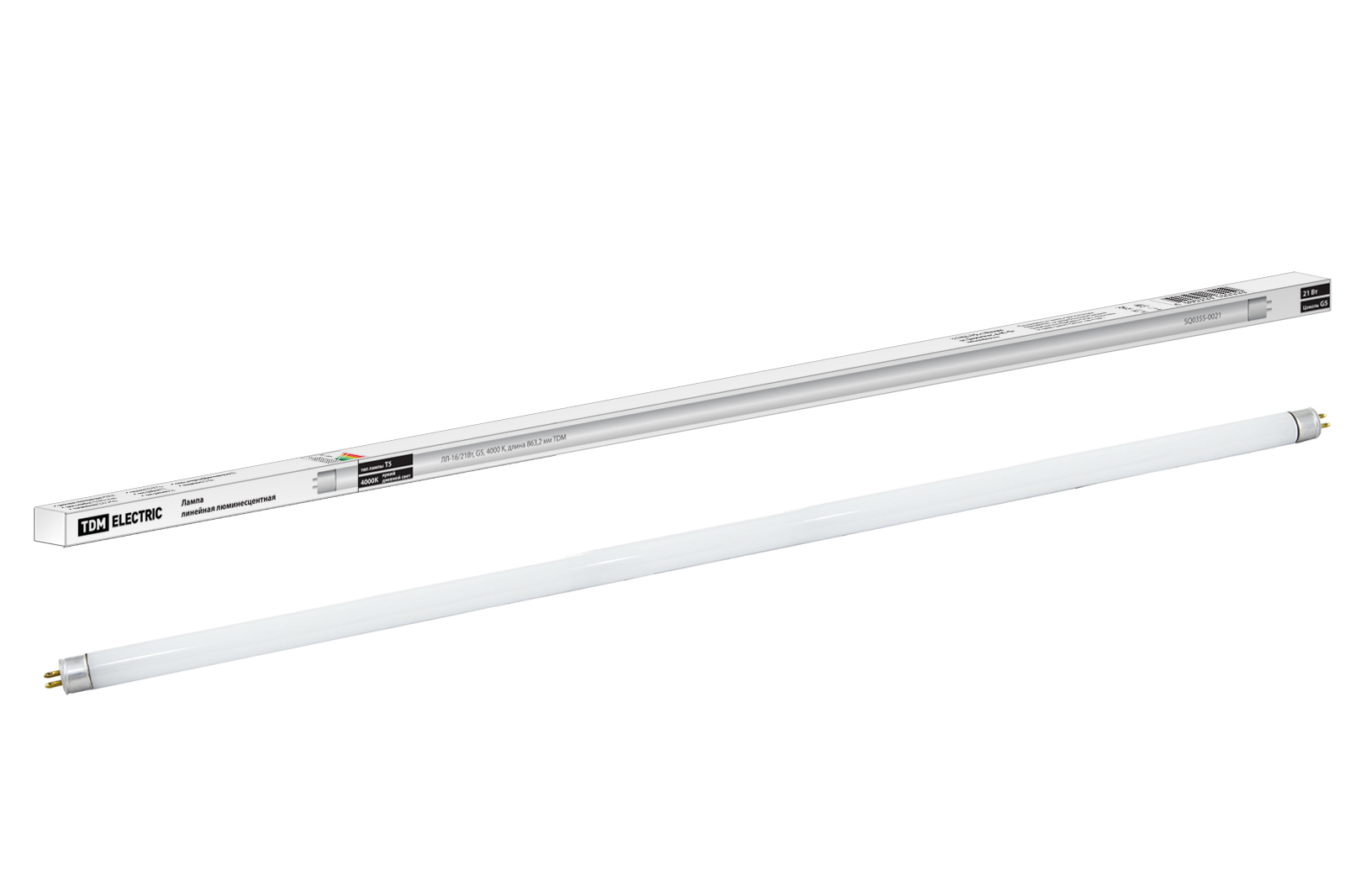 Лампа линейная люминесцентная Tdm Electric Sq0355-0021 G5.3 220 В 21 Вт ...