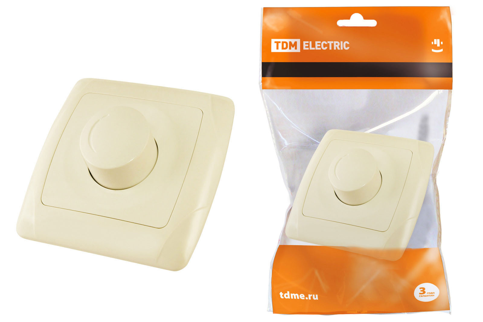 Изображение товара Диммер накладной Tdm electric Онега SQ1805-0038 600 Вт цвет бежевый