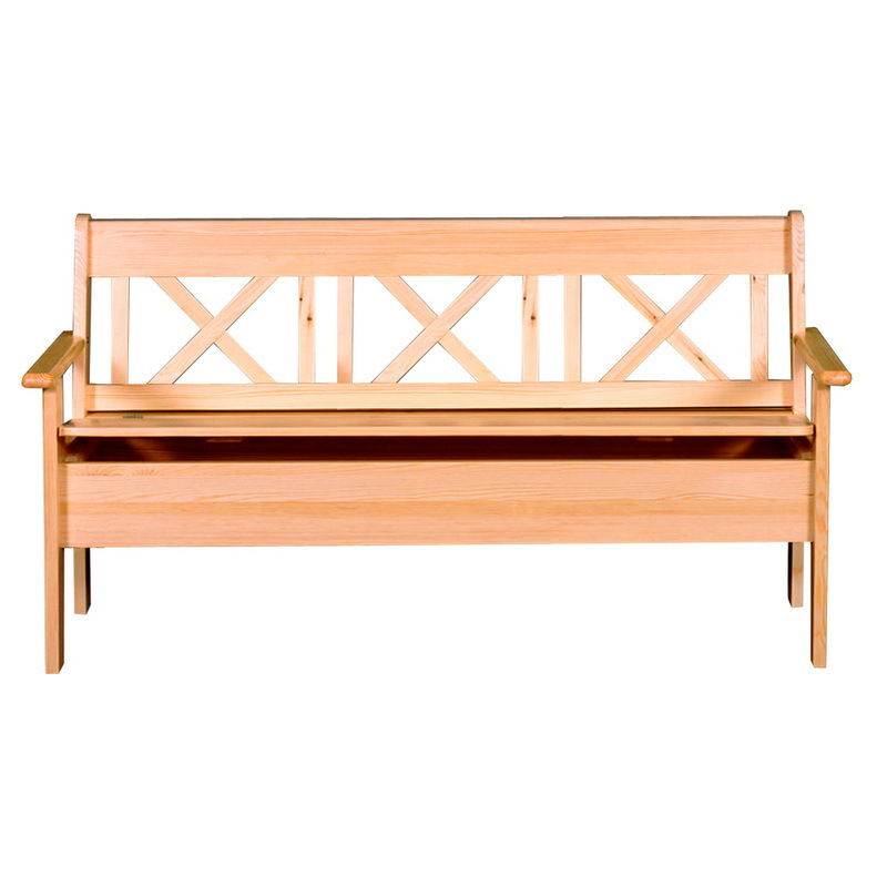 Изображение товара Скамья садовая Вокко-3 из сосны, 3 места, 185x58x97 см