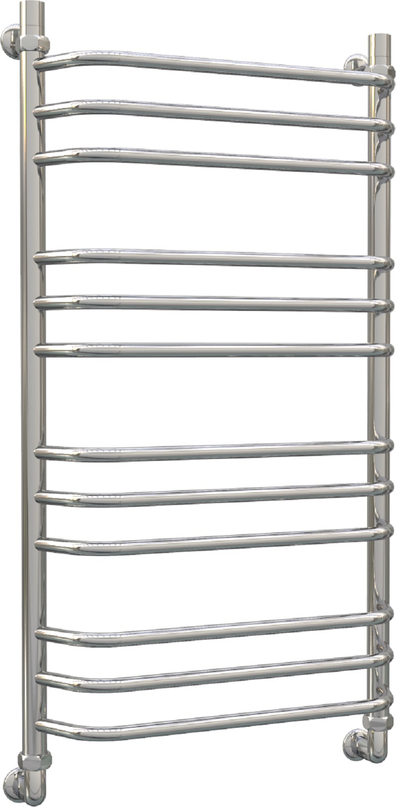 Изображение товара Полотенцесушитель водяной лестница AQUANERZH Трапеция Групповая 63x100 см нержавеющая сталь Серебро