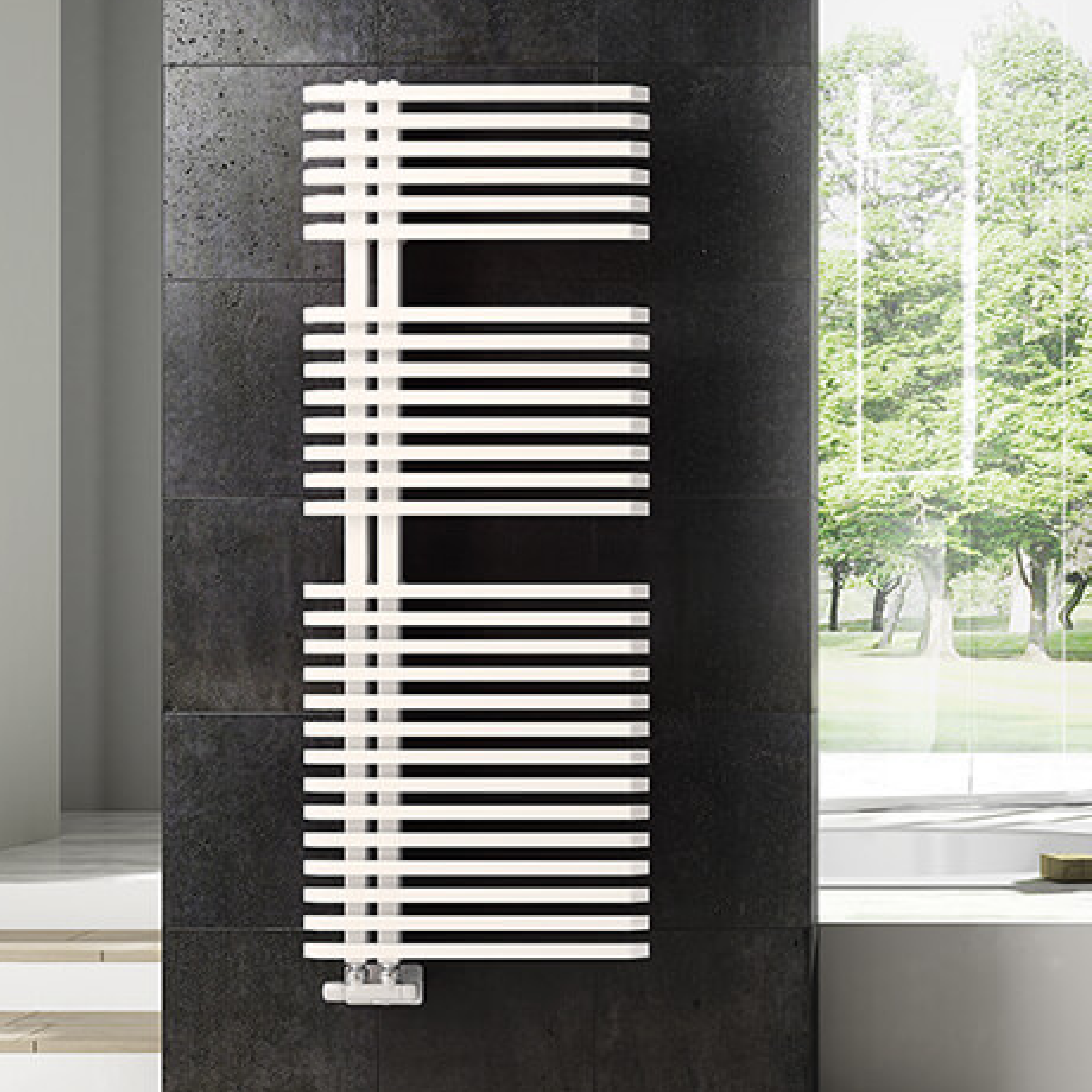 Изображение товара Водяной полотенцесушитель Irsap Jazz 60x129 см сталь белый 1/2"