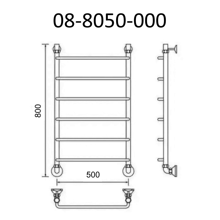 Изображение товара Полотенцесушитель водяной лестница Маргроид Вид 8 525x800 см