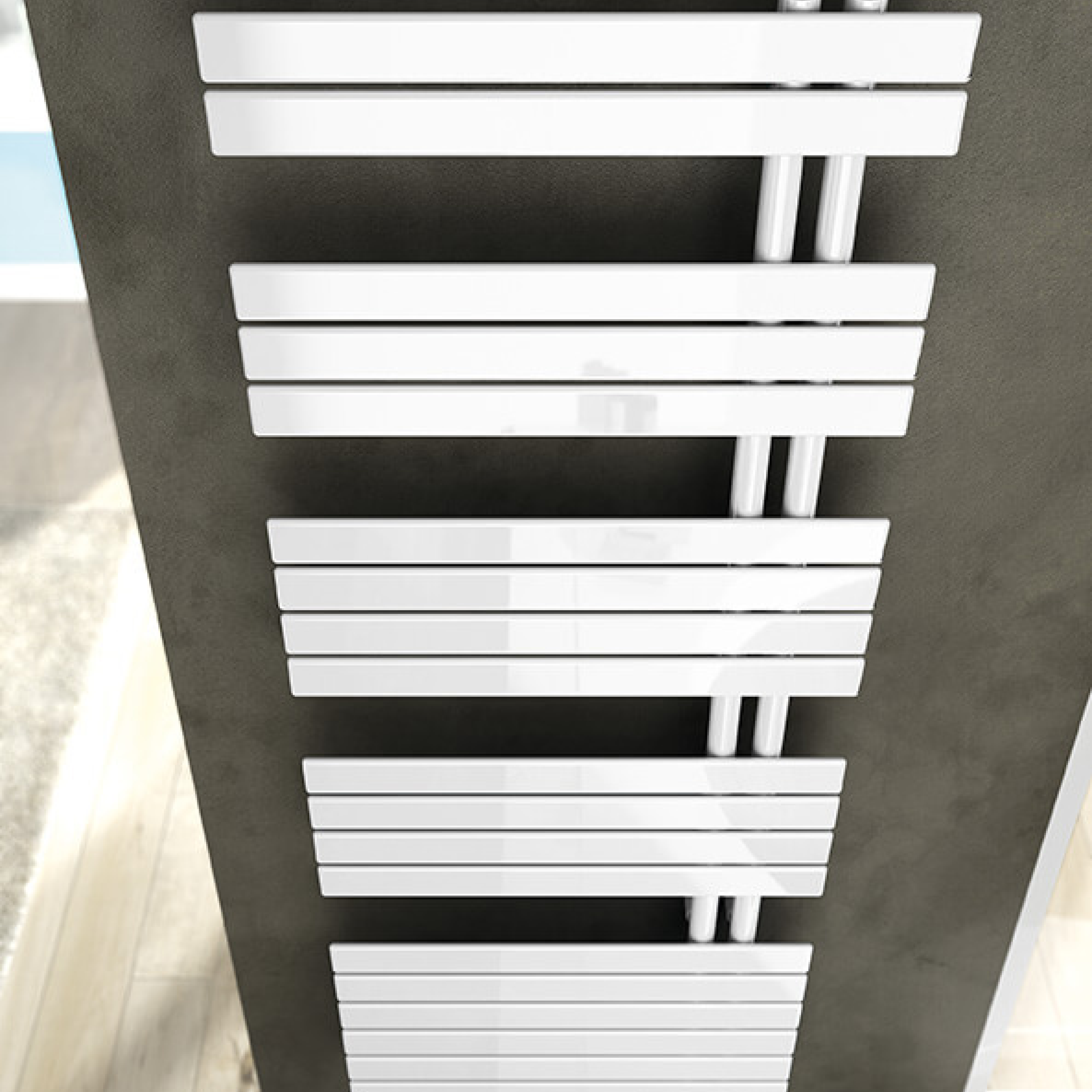 Изображение товара Полотенцесушитель водяной е-образный Irsap Soul 55x105.4 см 1/2" сталь цвет белый