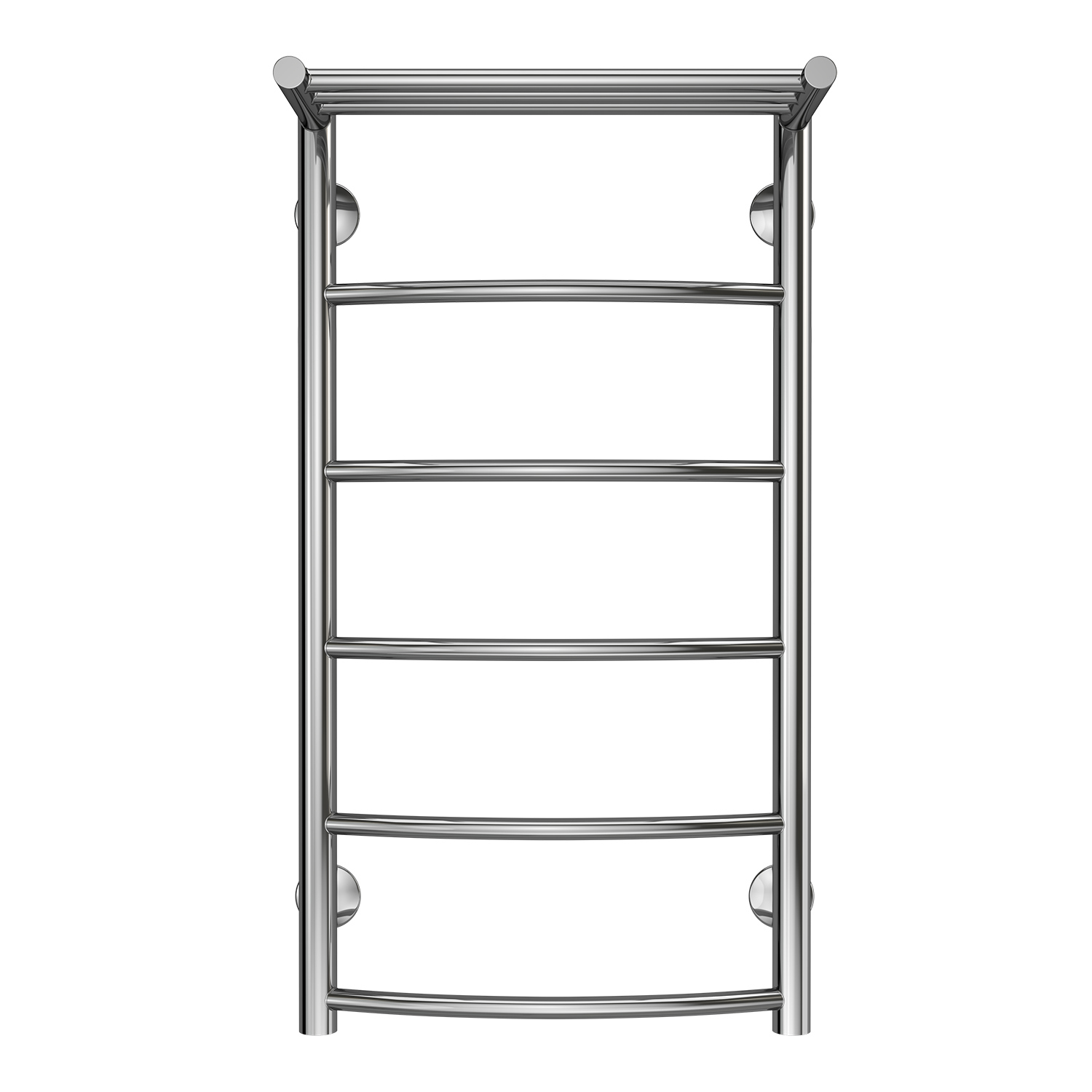 Изображение товара Водяной полотенцесушитель с полкой лестница Azario Verona 43.20x80 см 1/2" сталь хром
