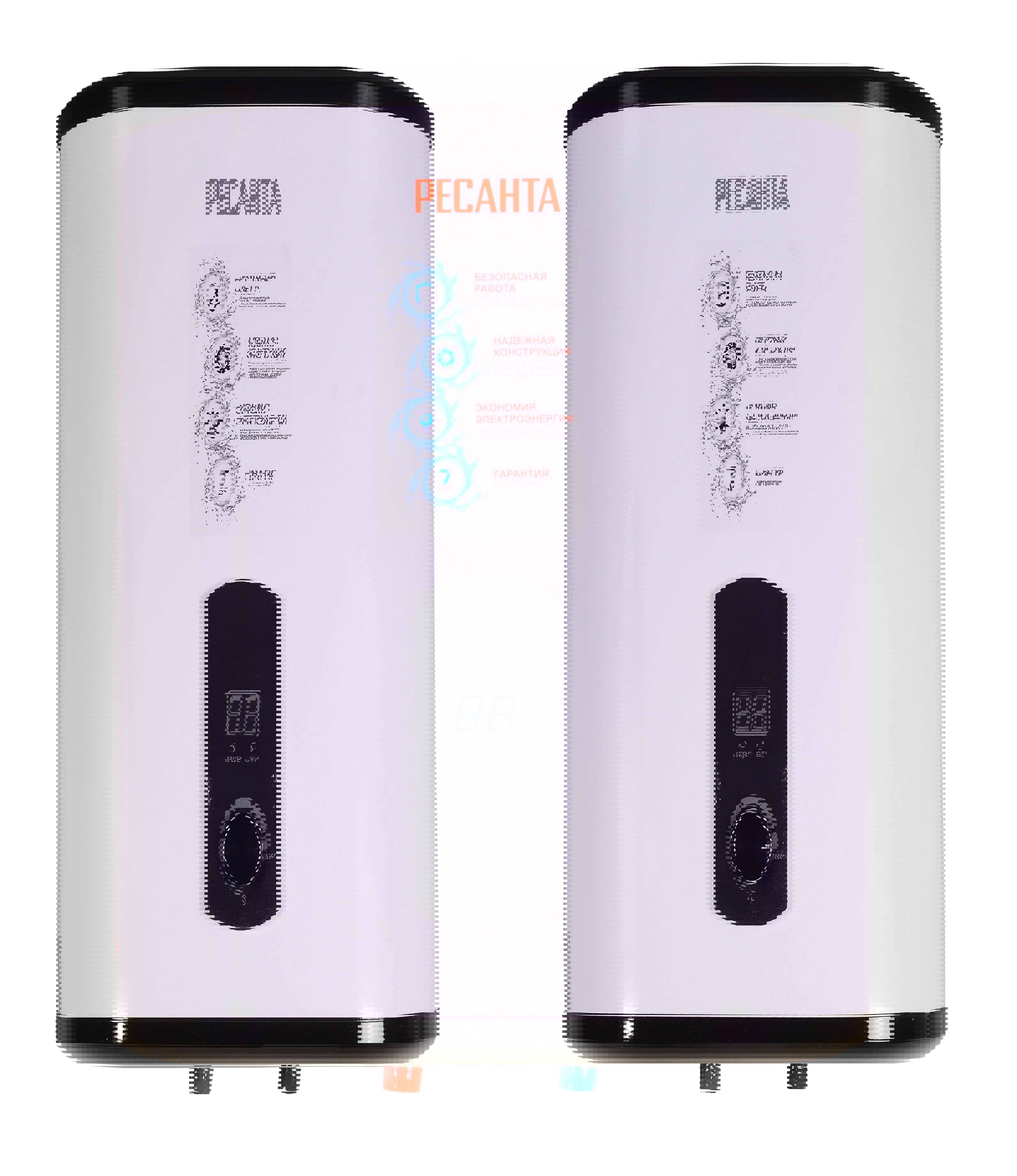 Изображение товара Накопительный водонагреватель электрический 30 л Ресанта ВН-30В, нержавеющая сталь