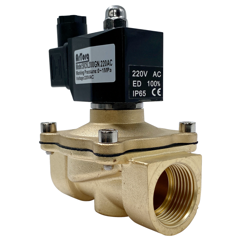 Изображение товара Электромагнитный клапан латунный DN25 220 В IP65 нормально-закрытый