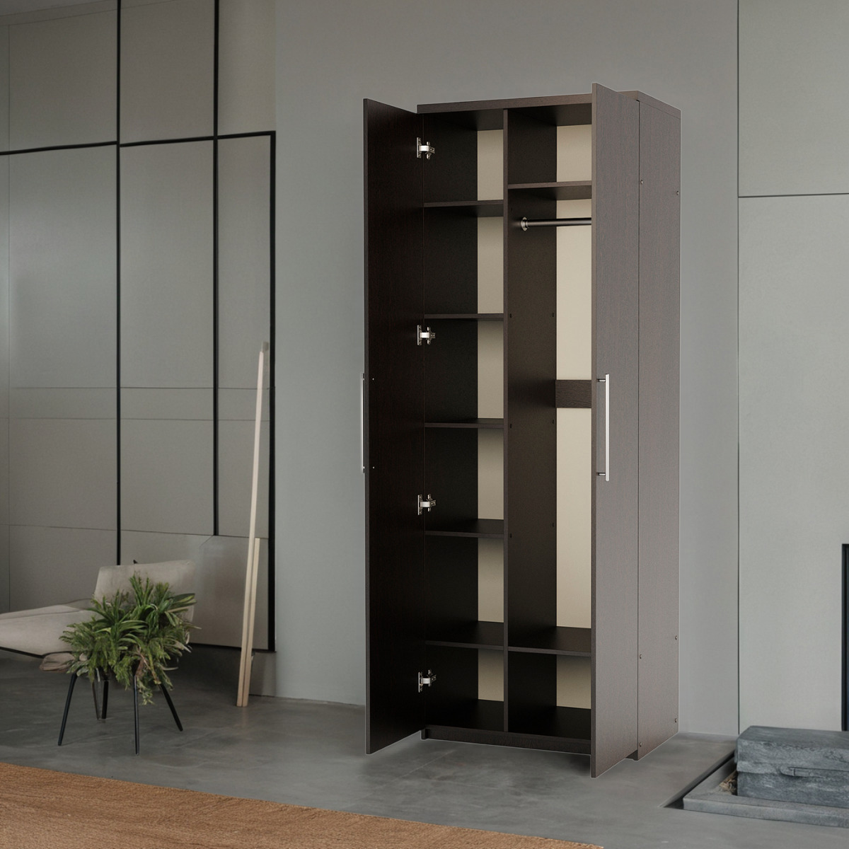 Изображение товара Шкаф распашной Шарм-Дизайн Мелодия МК-22 80x220x60 см венге