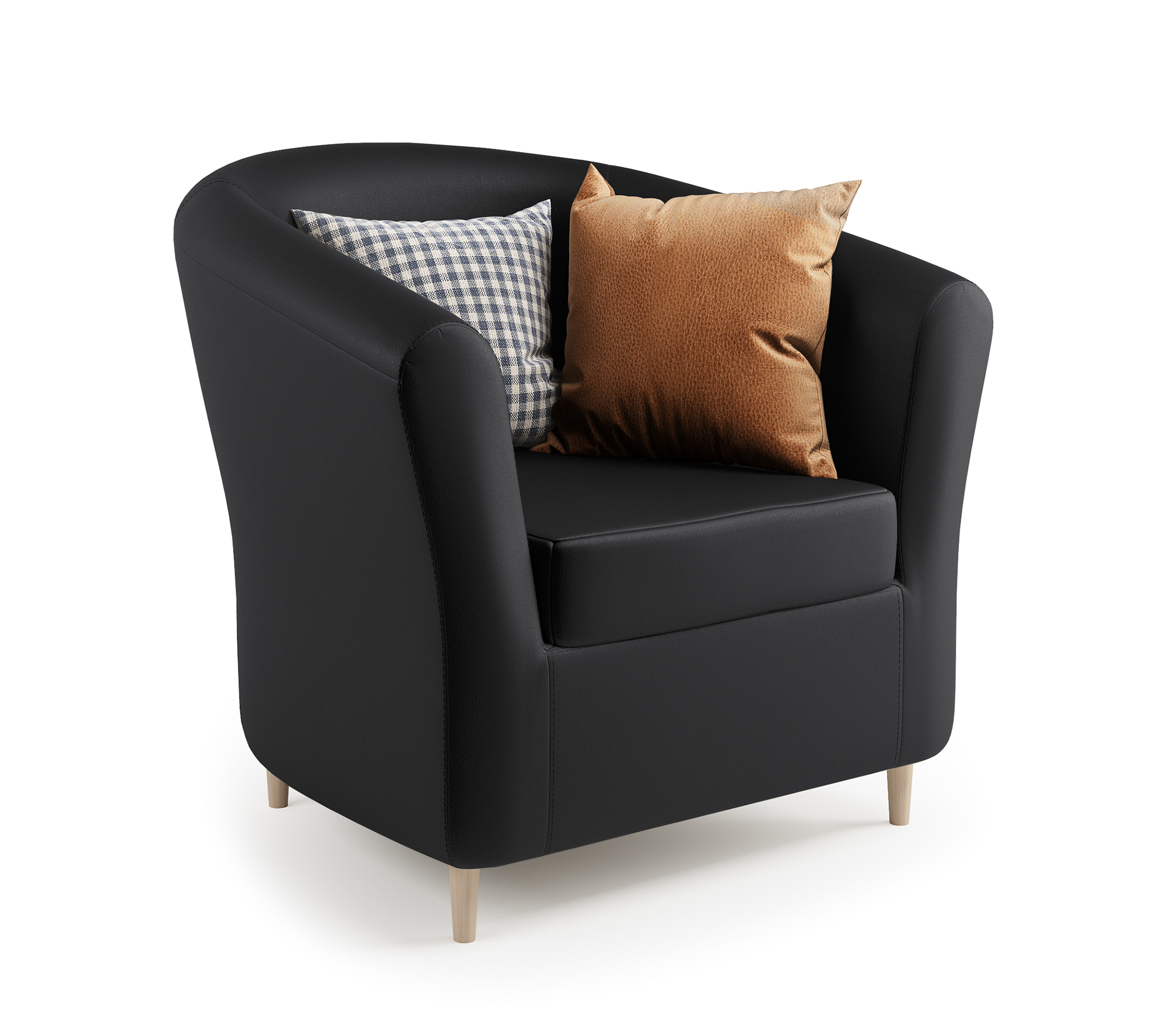 Изображение товара Кресло Шарм-Дизайн Евро Лайт 82.5x76x82 см черное стильное и комфортное