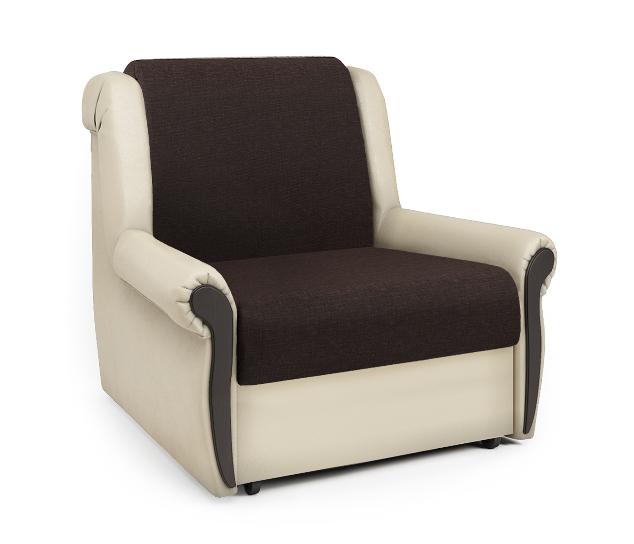 Изображение товара Кресло-кровать Шарм-Дизайн Аккорд М 60 коричневая бежевый компактная мебель для спальни и гостиной