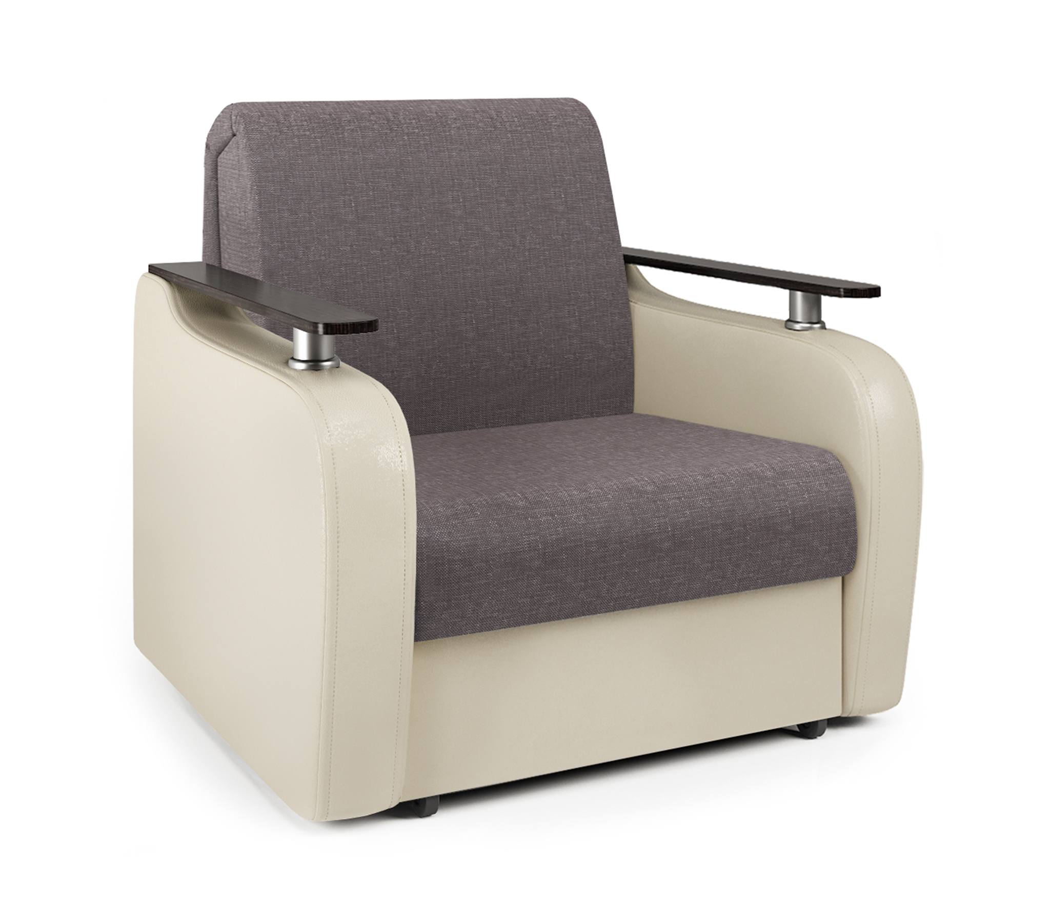 Изображение товара Кресло-кровать Шарм-Дизайн Гранд Д 90 коричневый с бельевым ящиком и механизмом аккордеон