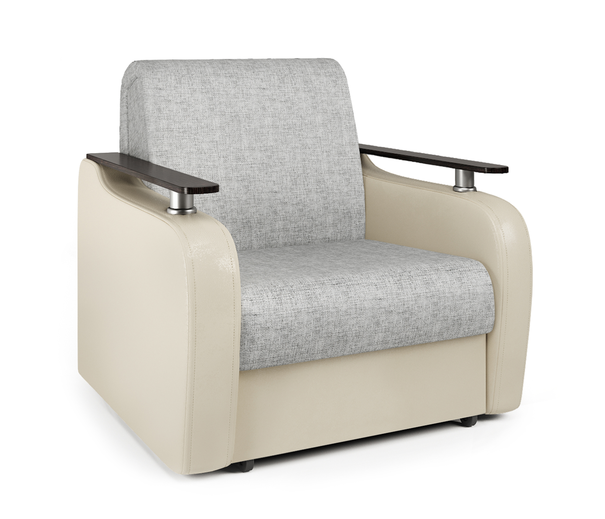 Изображение товара Кресло-кровать Шарм-Дизайн Гранд Д 90 114x95x110 см цвет бежевый/серый 170522184