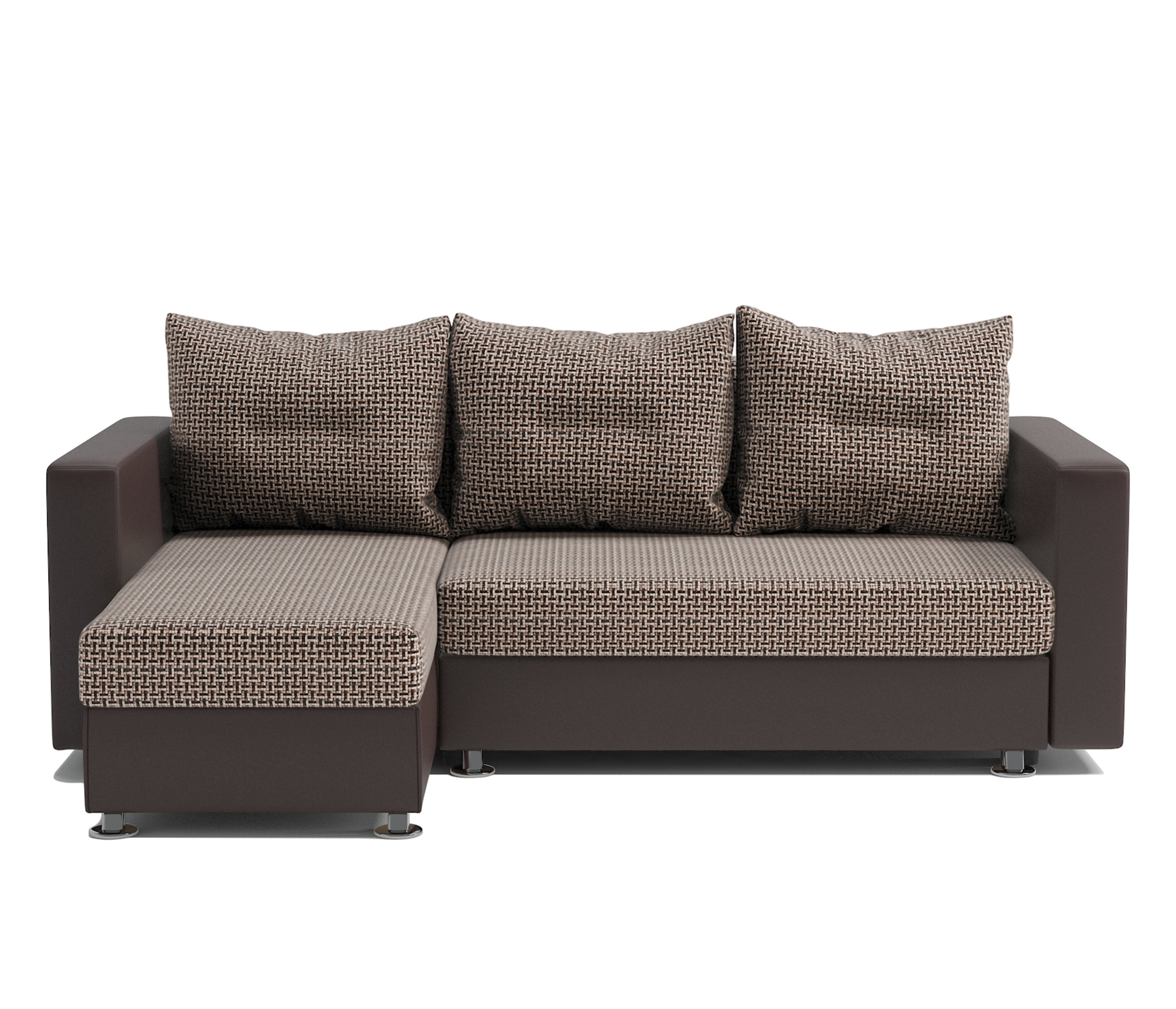 Изображение товара Диван Шарм-Дизайн Ария 190422112 225x78x150 см рогожка коричневый/шоколад