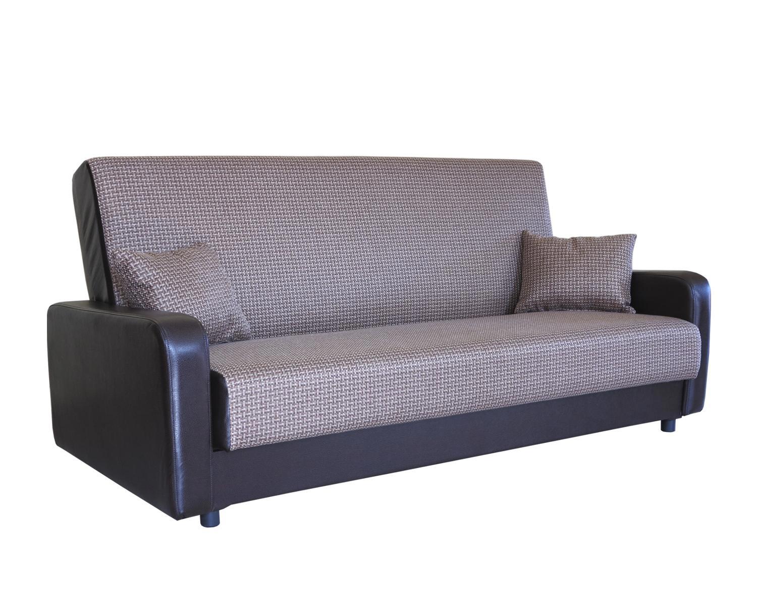 Изображение товара Диван Шарм-Дизайн Мелодия 1109201026 215x90x90 см рогожка цвет коричневый