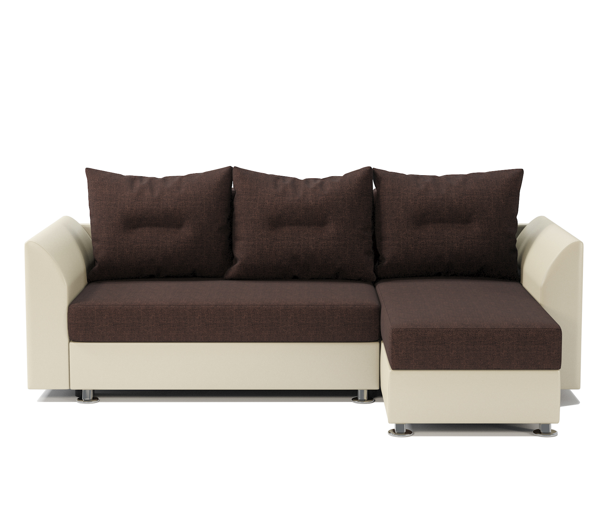 Изображение товара Диван Шарм-Дизайн Ария Скала 190422130 225x78x150 см рогожка цвет коричневый