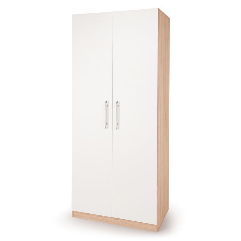 Изображение товара Шкаф распашной Шарм-Дизайн Шарм 80x220x45 см из ЛДСП дуб сонома/белый