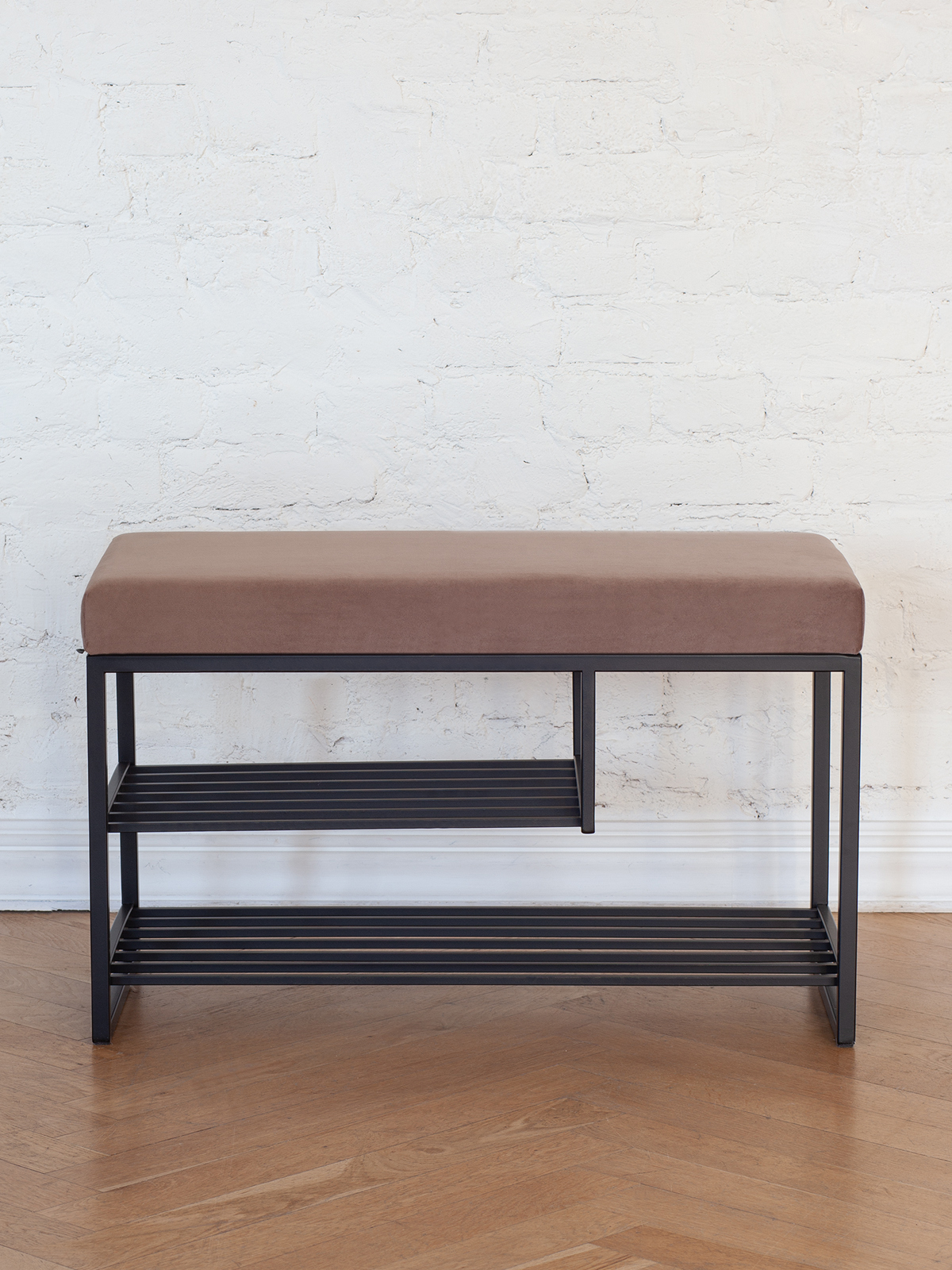 Изображение товара Банкетка Greenween M-850B 85x52x40 см 2 полки сталь цвет черный