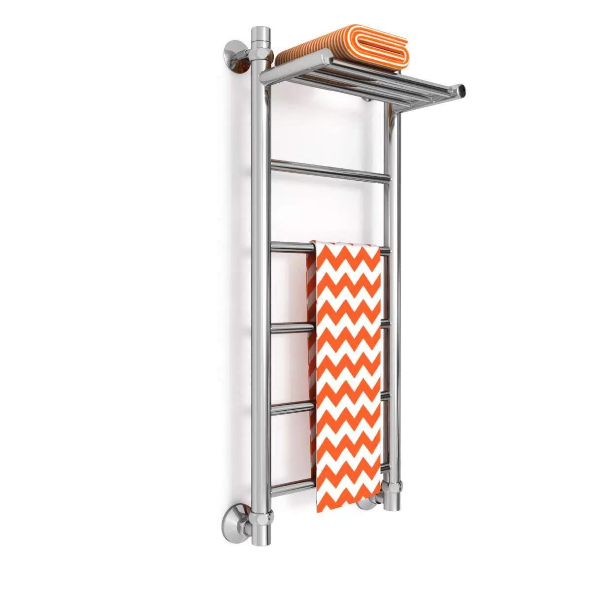 Изображение товара Водяной полотенцесушитель Zigzag F 30x80 см с полкой нержавеющая сталь Россия