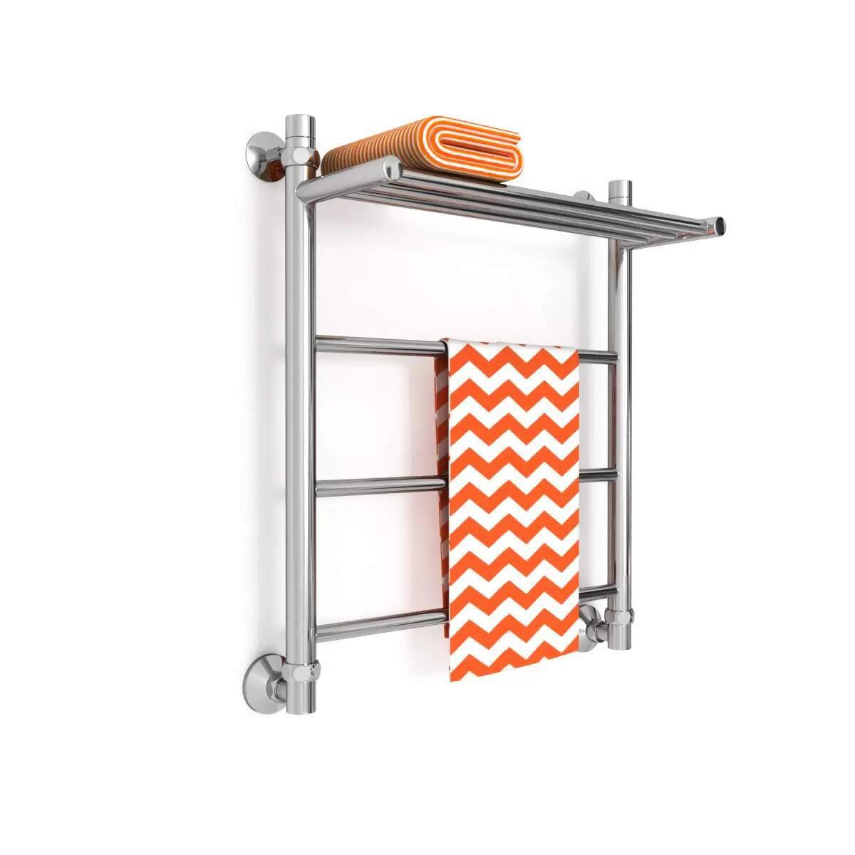 Изображение товара Полотенцесушитель водяной с полкой Zigzag F 60x50 см 1/2" нержавеющая сталь