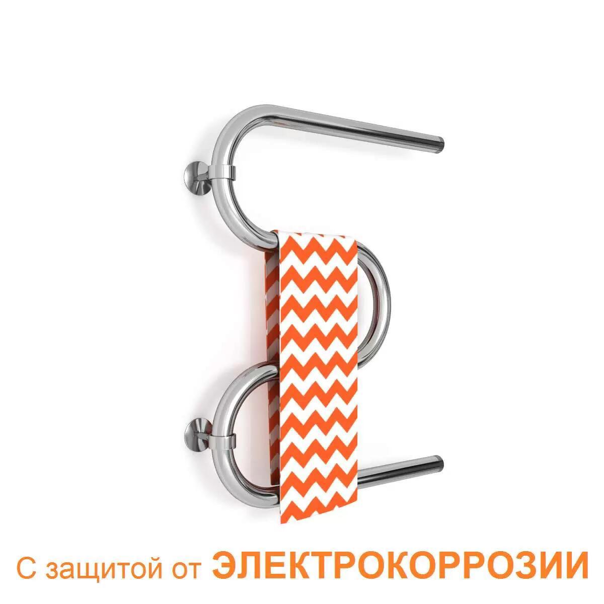 Изображение товара Водяной полотенцесушитель Zigzag M 50x60 см из нержавеющей стали с защитой от электрокоррозии