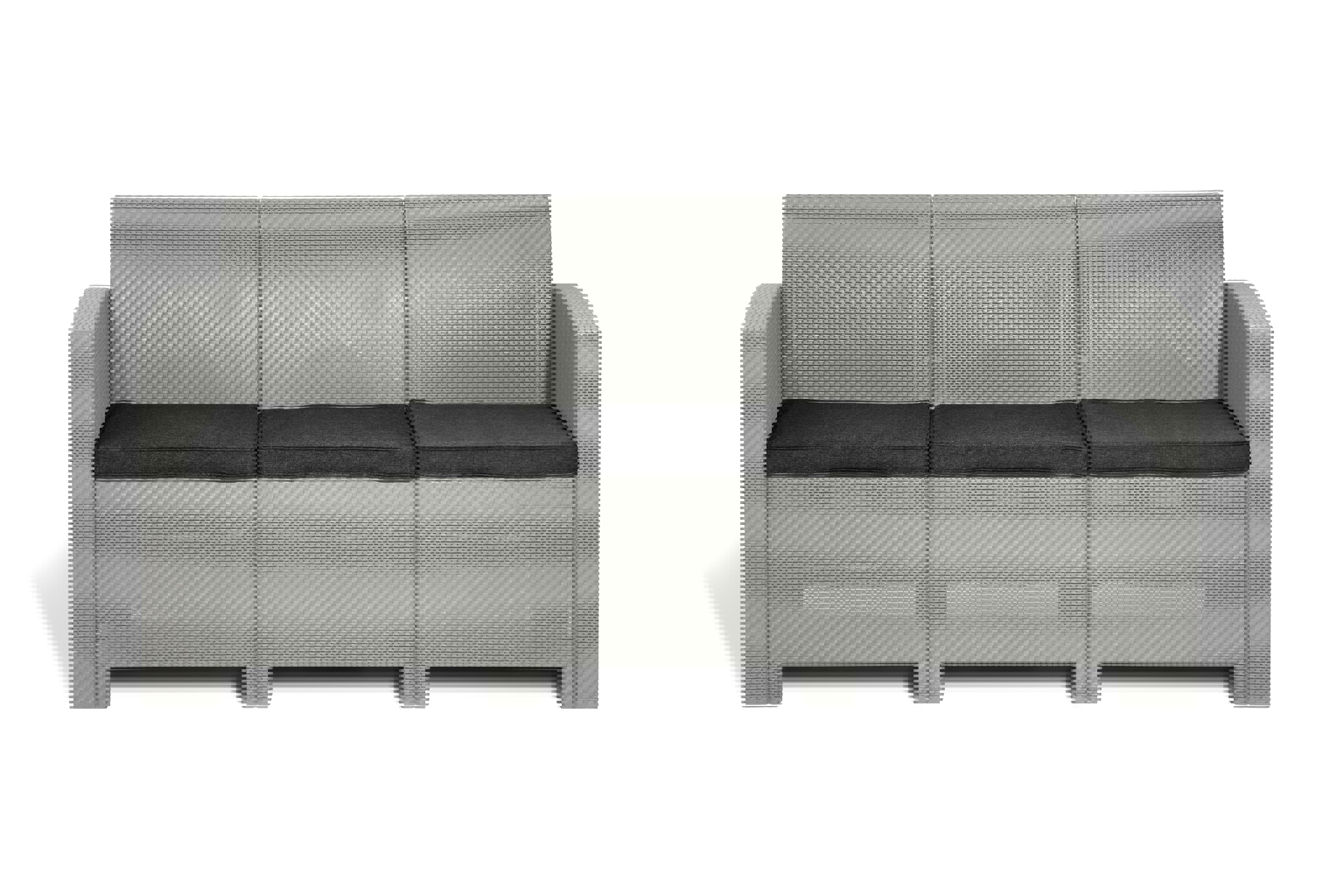 Изображение товара Диван садовый Idea LF LIFE 3 grey/grey 1270 см х 700 см х 790 см пластик (ПВХ) серый магнит