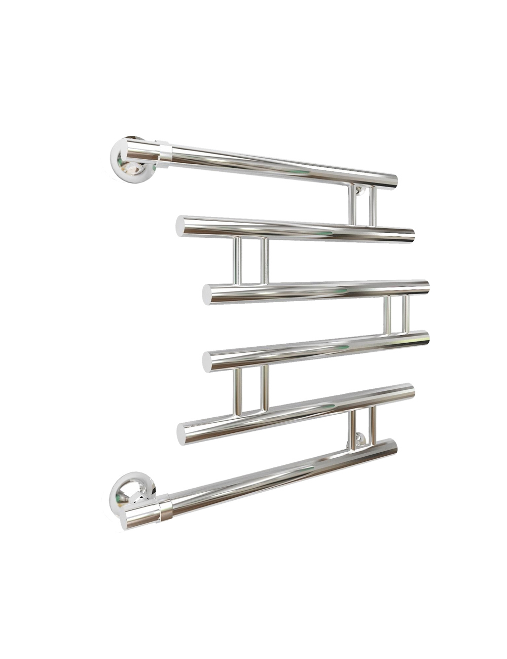 Изображение товара Полотенцесушитель водяной е-образный Indigo Фокстрот zip 61x53.2 см 1" нержавеющая сталь цвет хром