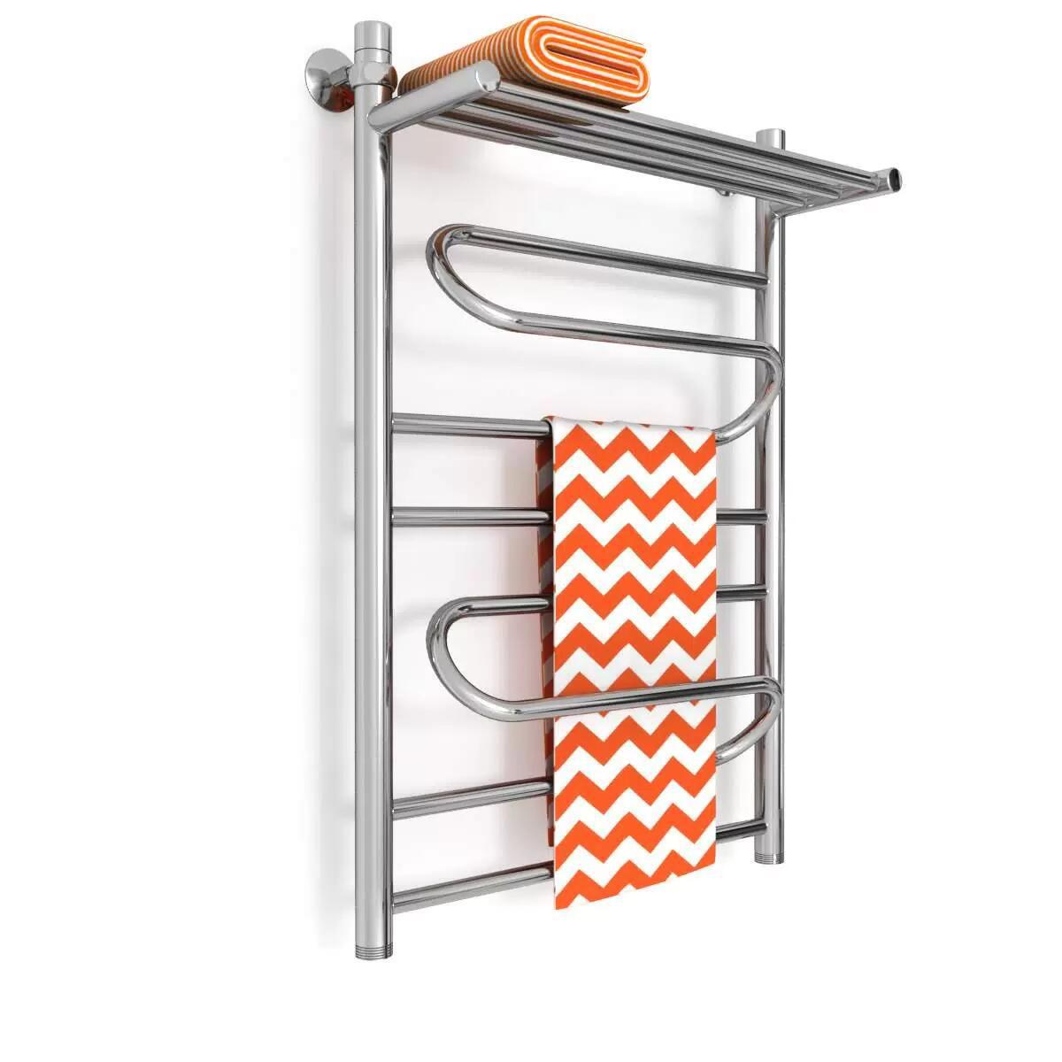 Изображение товара Водяной полотенцесушитель Zigzag WF 50x80 см с полкой из нержавеющей стали