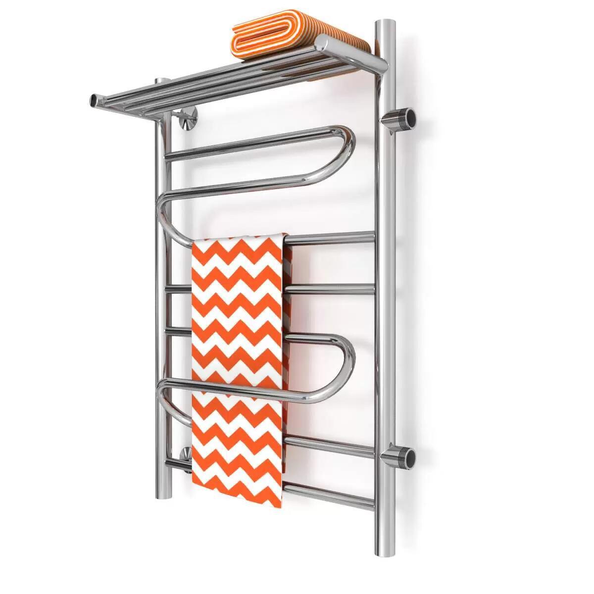 Изображение товара Водяной полотенцесушитель Zigzag Wtf П 50x80 см с полкой из нержавеющей стали