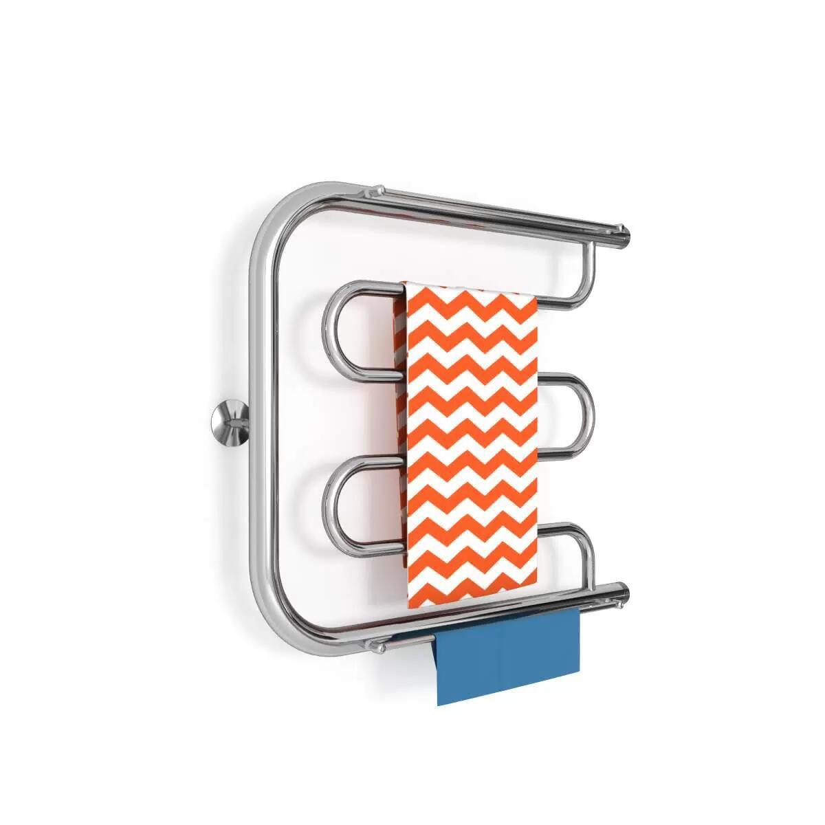 Изображение товара Водяной полотенцесушитель Zigzag Фокстрот D 60x50 см с полкой нержавеющая сталь Россия