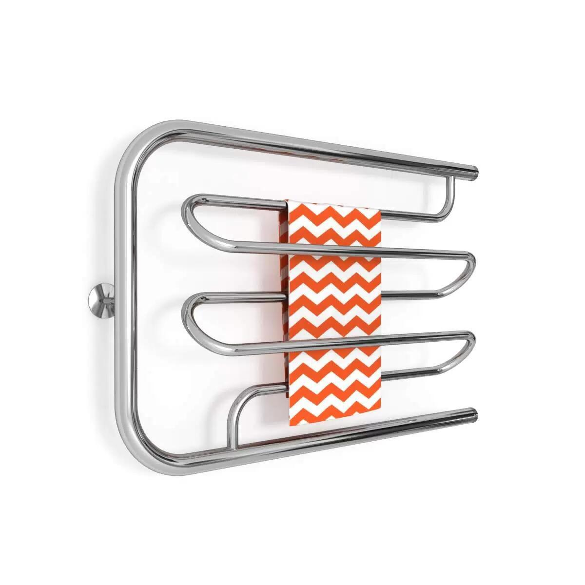 Изображение товара Водяной полотенцесушитель Zigzag Dw 80x50 см нержавеющая сталь серебро