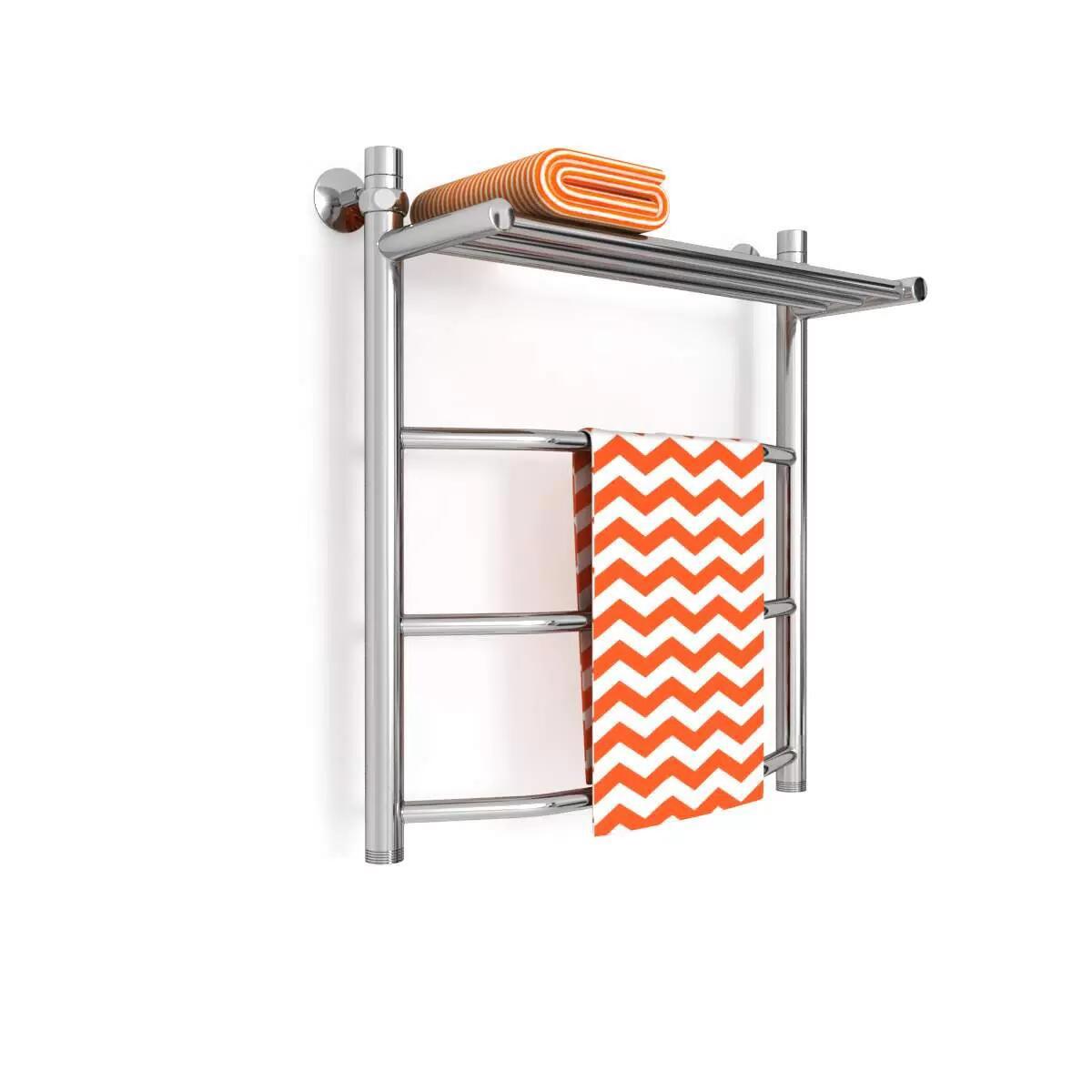Изображение товара Водяной полотенцесушитель Zigzag EF 50x60 см с полкой нержавеющая сталь Россия