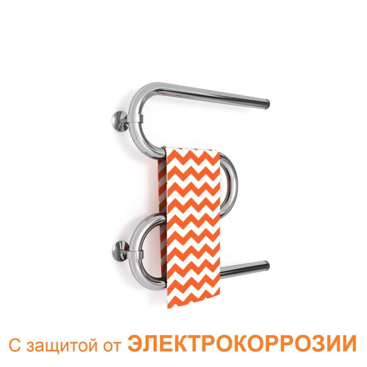 Изображение товара Водяной полотенцесушитель Zigzag M 50x50 см хром с защитой от электрокоррозии