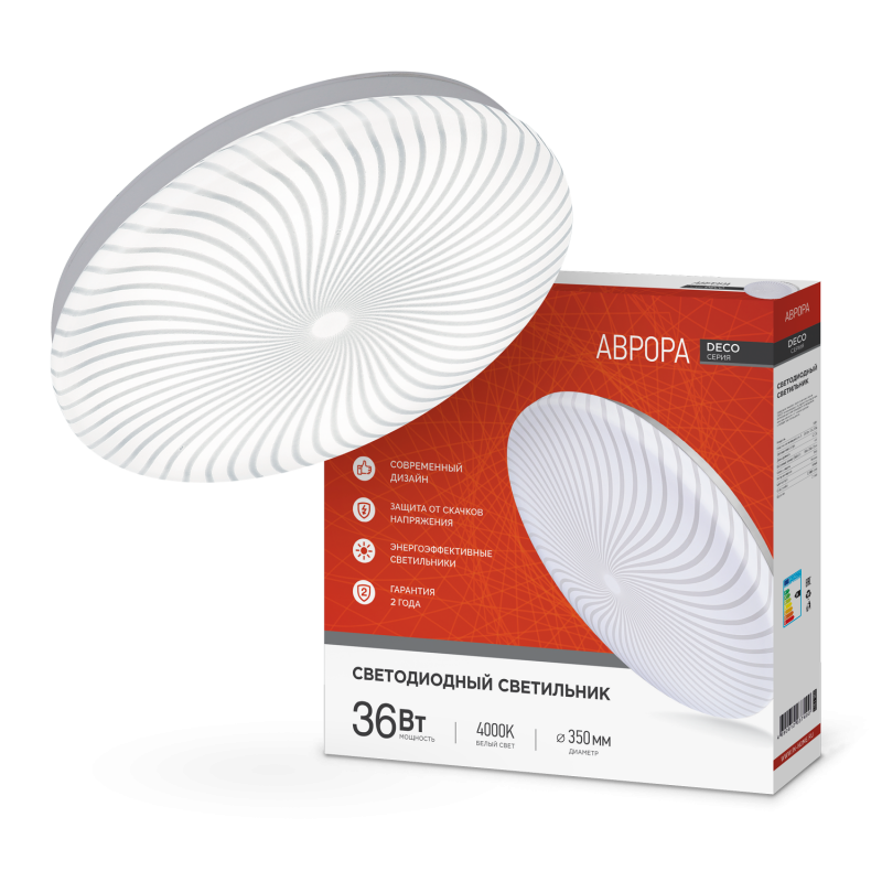 Изображение товара Люстра потолочная светодиодная IN HOME 4690612037400 нейтральный белый свет для помещений 20 м²