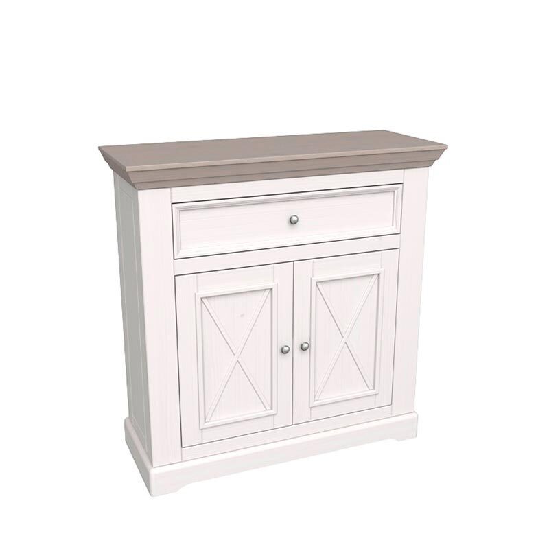 Изображение товара Комод Дом мебели Форест 1 ящик 108.6x42x110.9 см массив сосны белый Изображение товара Комод Дом мебели Форест 1 ящик 108.6x42x110.9 см массив сосны белый