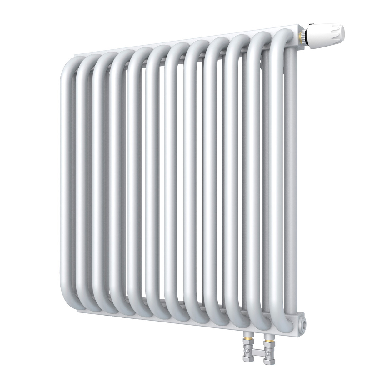 Изображение товара Стальной радиатор отопления Кзто PC 2 500 12 секций нижнее подключение белый глянец