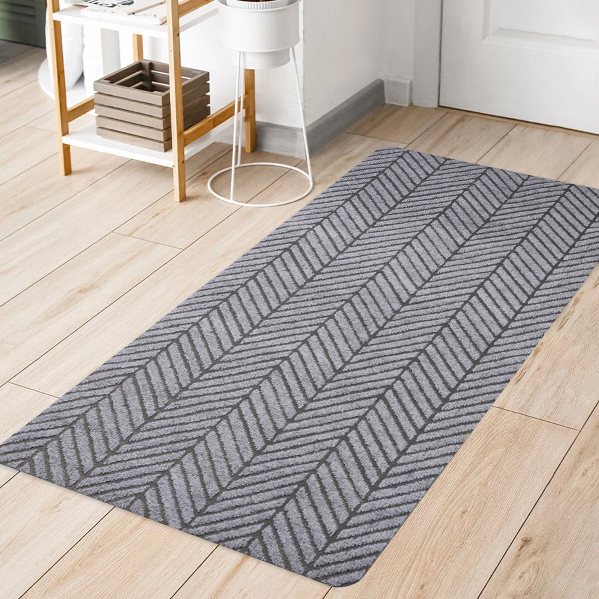 Изображение товара Коврик придверный полиэстер DM10 67x140 см серый грязезащитный коврик