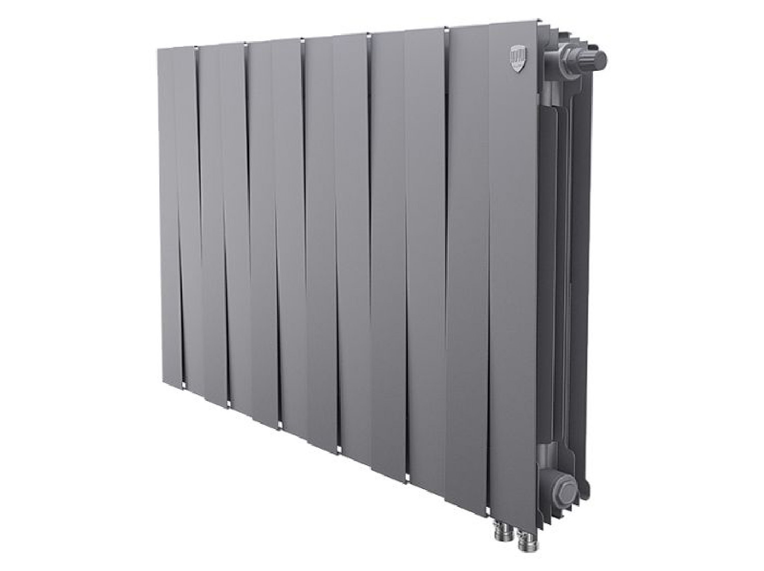 Изображение товара Радиатор Royal thermo Pianoforte 500/96 биметалл 12 секций нижнее подключение цвет серебристый