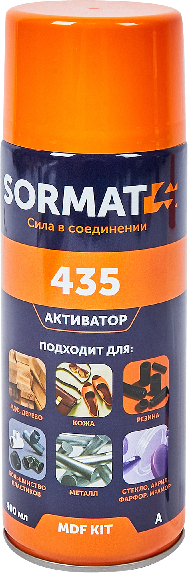 Суперклей - набор для экспресс склеивания Sormat MDF KIT 435 80 гр + 400 мл - 2