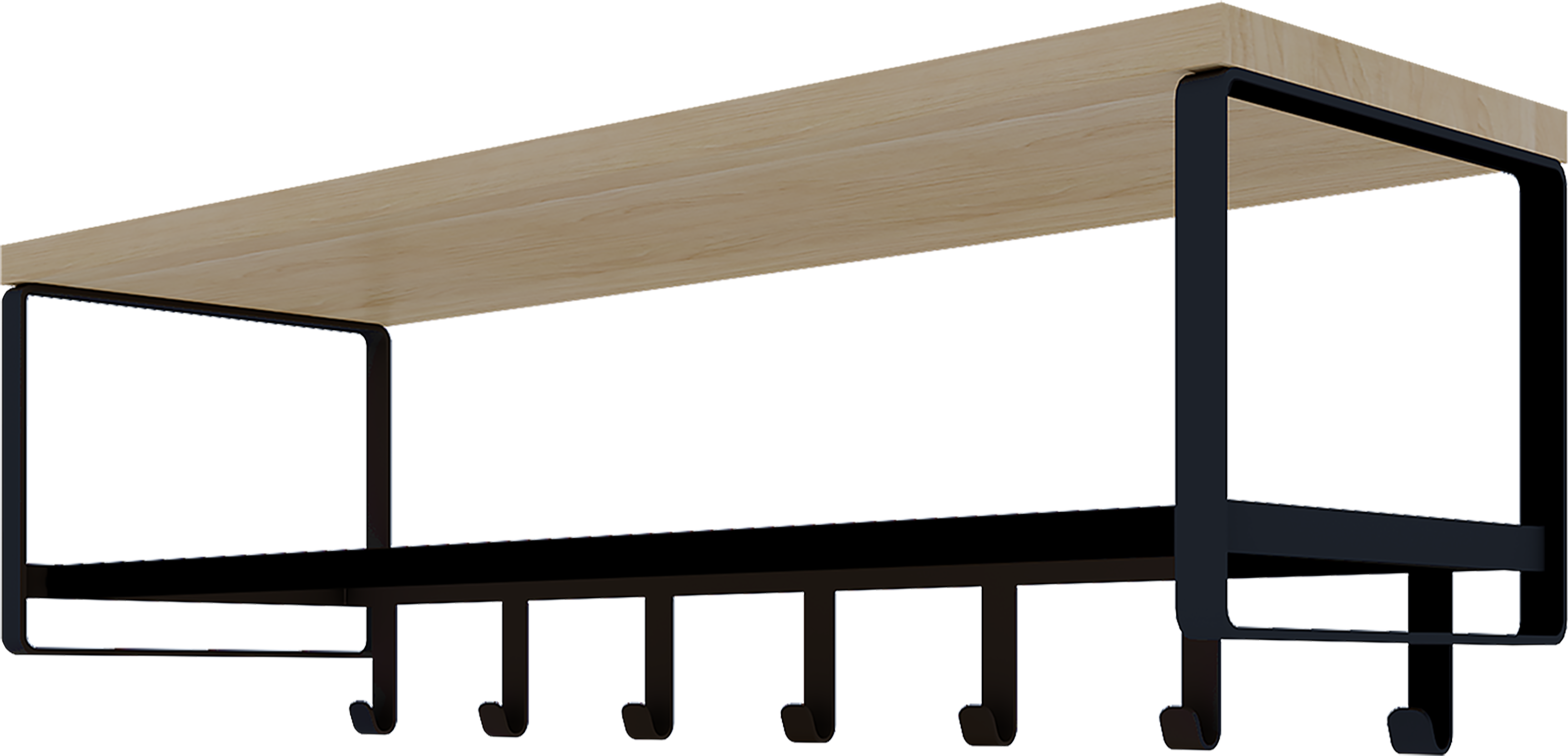 Изображение товара Настенная вешалка Otto на 7 крючков с штангой 65x21x25 см