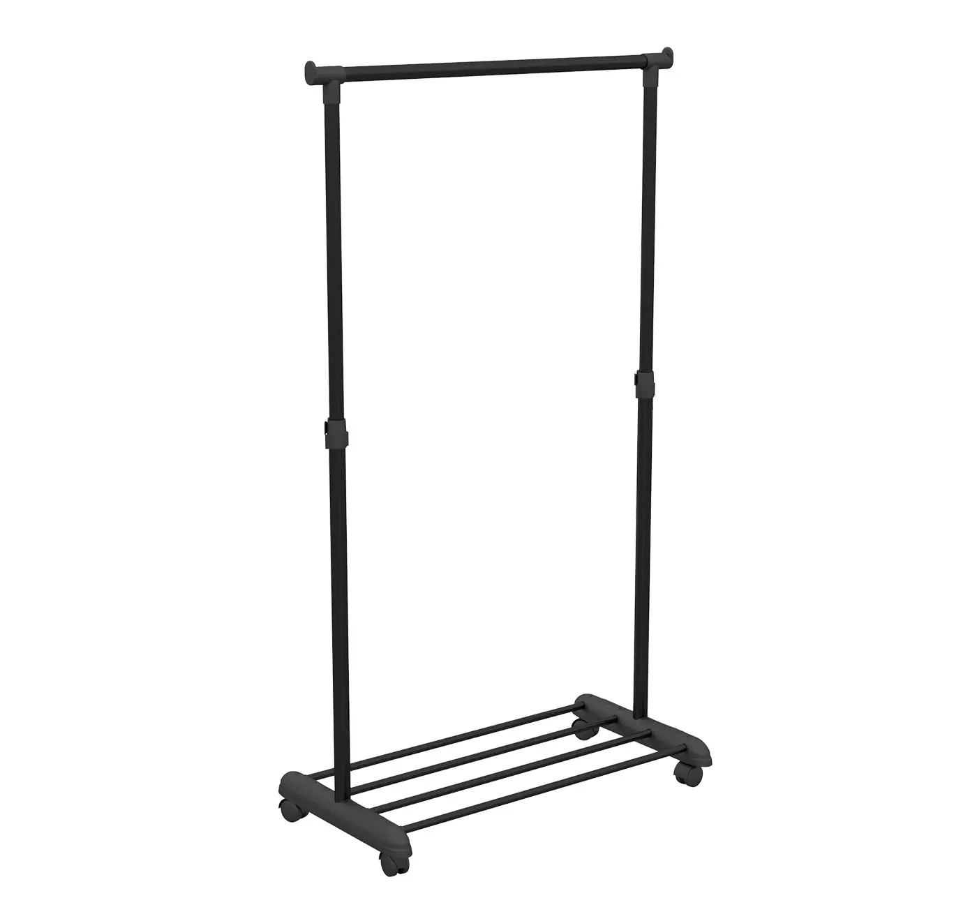 Вешалка напольная 1 штанга 86x166x44 см металл цвет черный