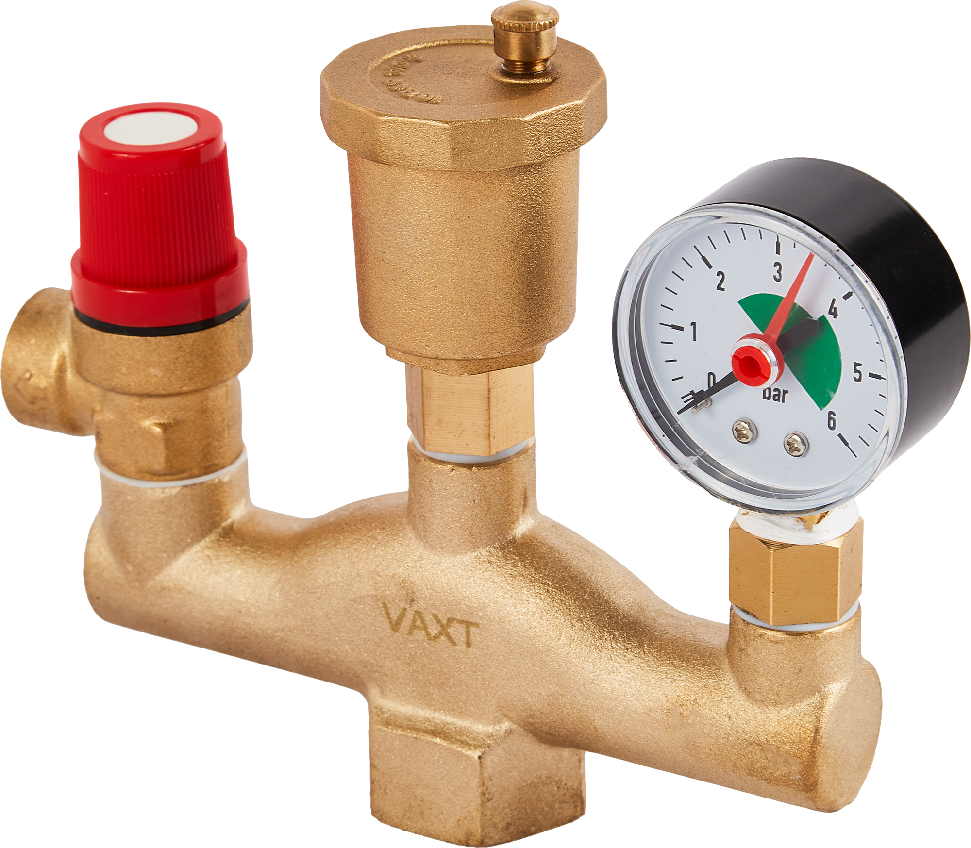 Изображение товара Группа безопасности Vaxt 1 со сбросником 1/2" из латуни для отопления