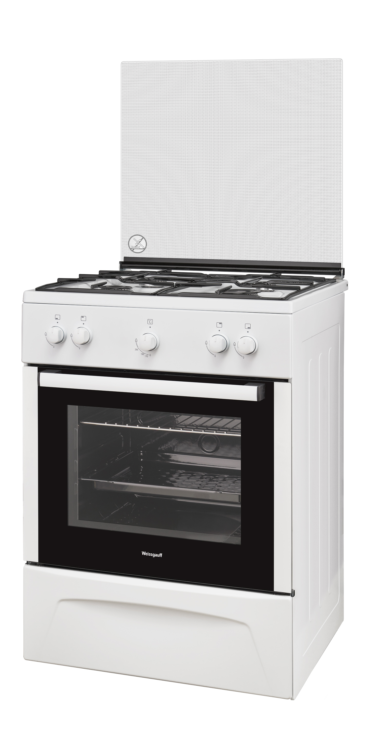 Изображение товара Газовая плита Weissgauff WGS G4G01 W 50x85x50 см 4 конфорки цвет белый