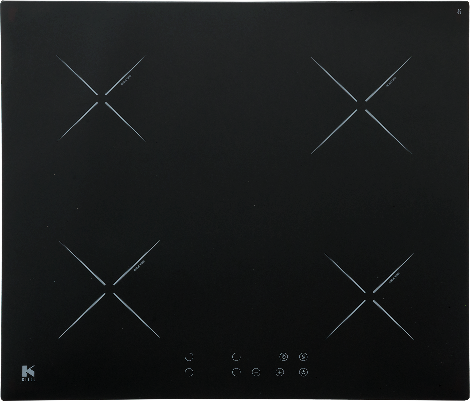 Индукционная варочная панель Kitll KHI 6001 BLACK 60 см 4 конфорки цвет чёрный - 1