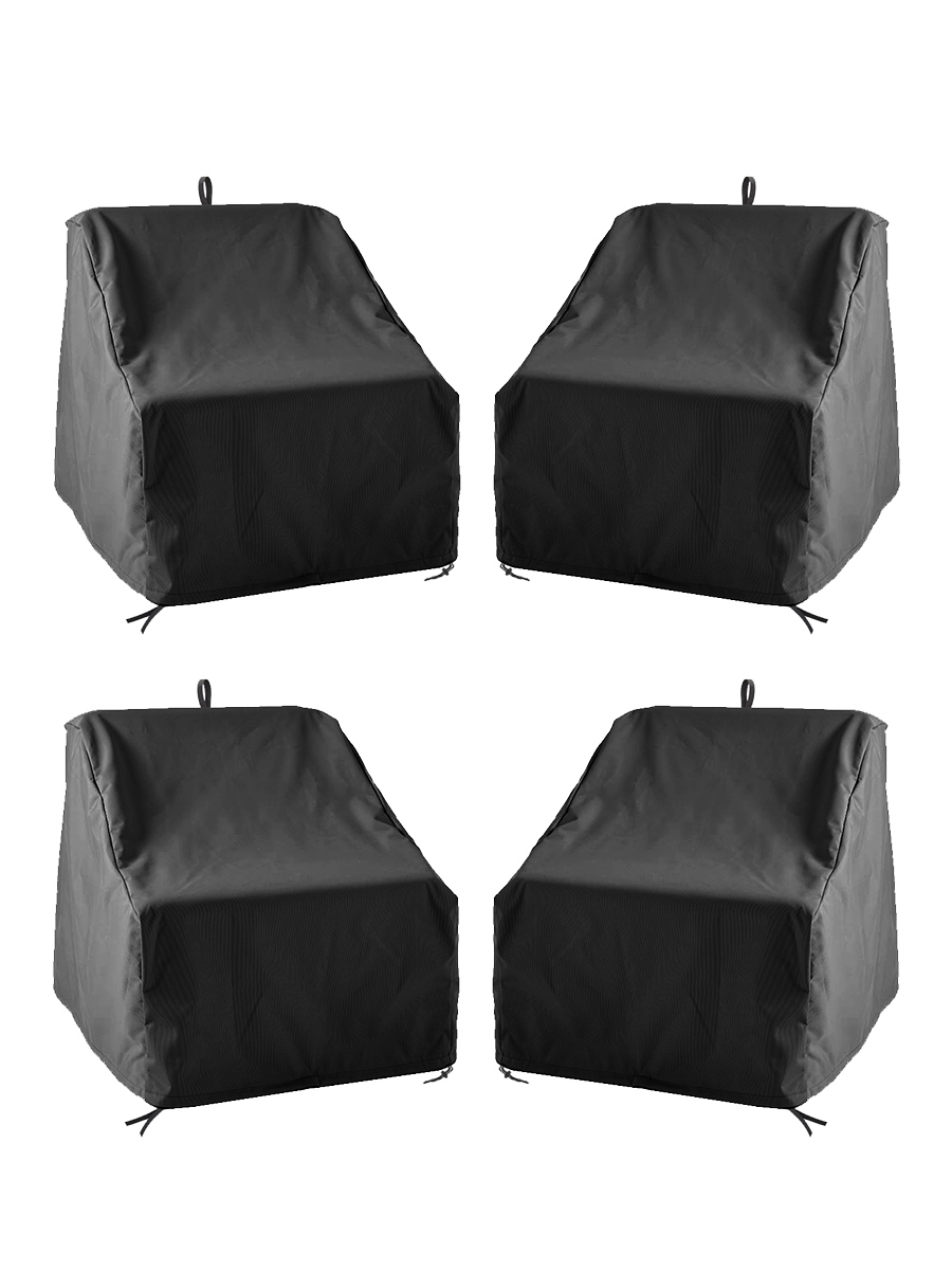 Изображение товара Чехлы для кресел Tplus 1210x1010x1000/750 мм черные 4 шт