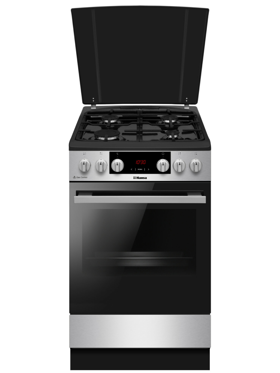 Изображение товара Газовая плита с духовкой HANSA FCMX59323H нержавеющая сталь 50x85x60 см