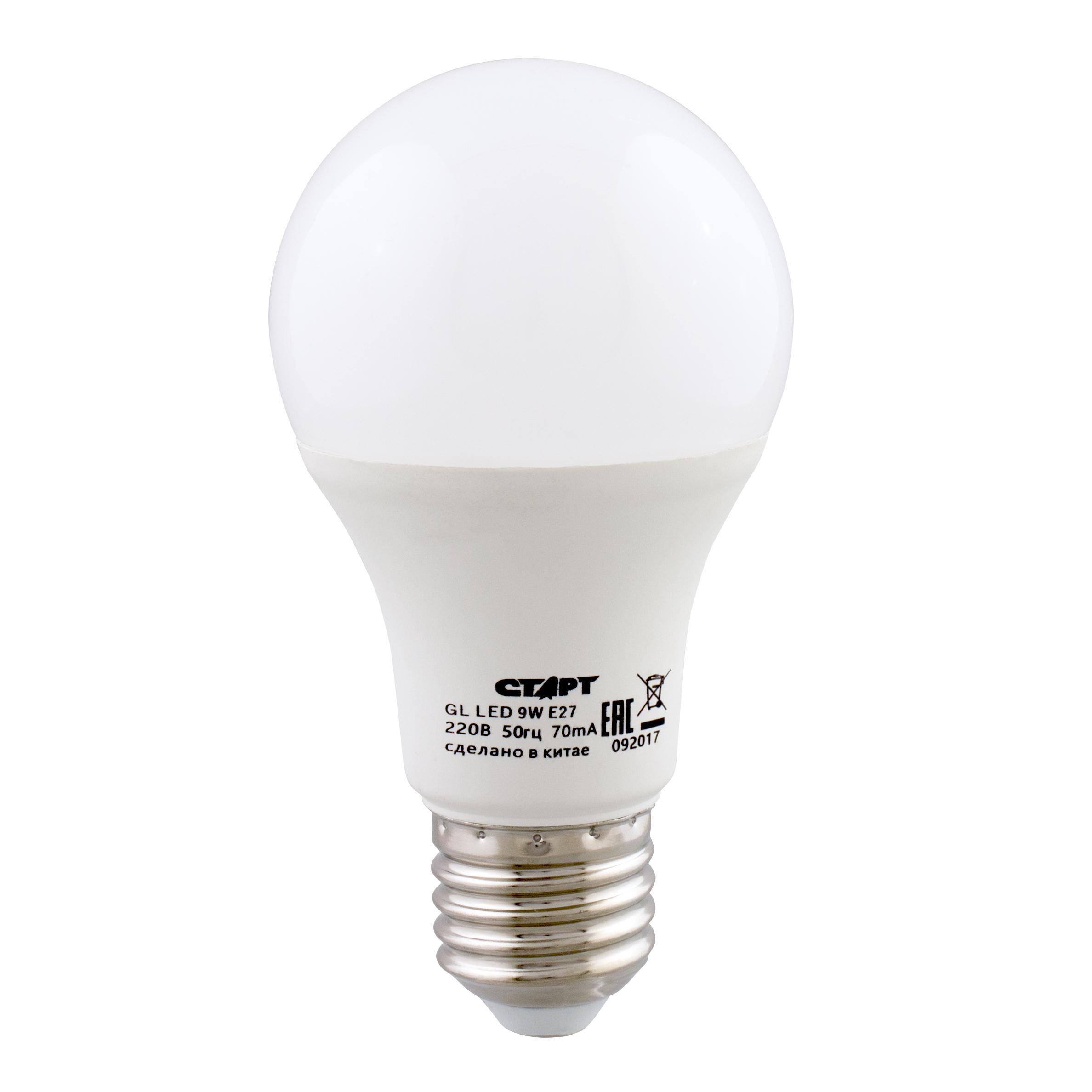Изображение товара СТАРТ GL LED 9W E27 — фитолампа для растений, 9 Вт, 660 нм