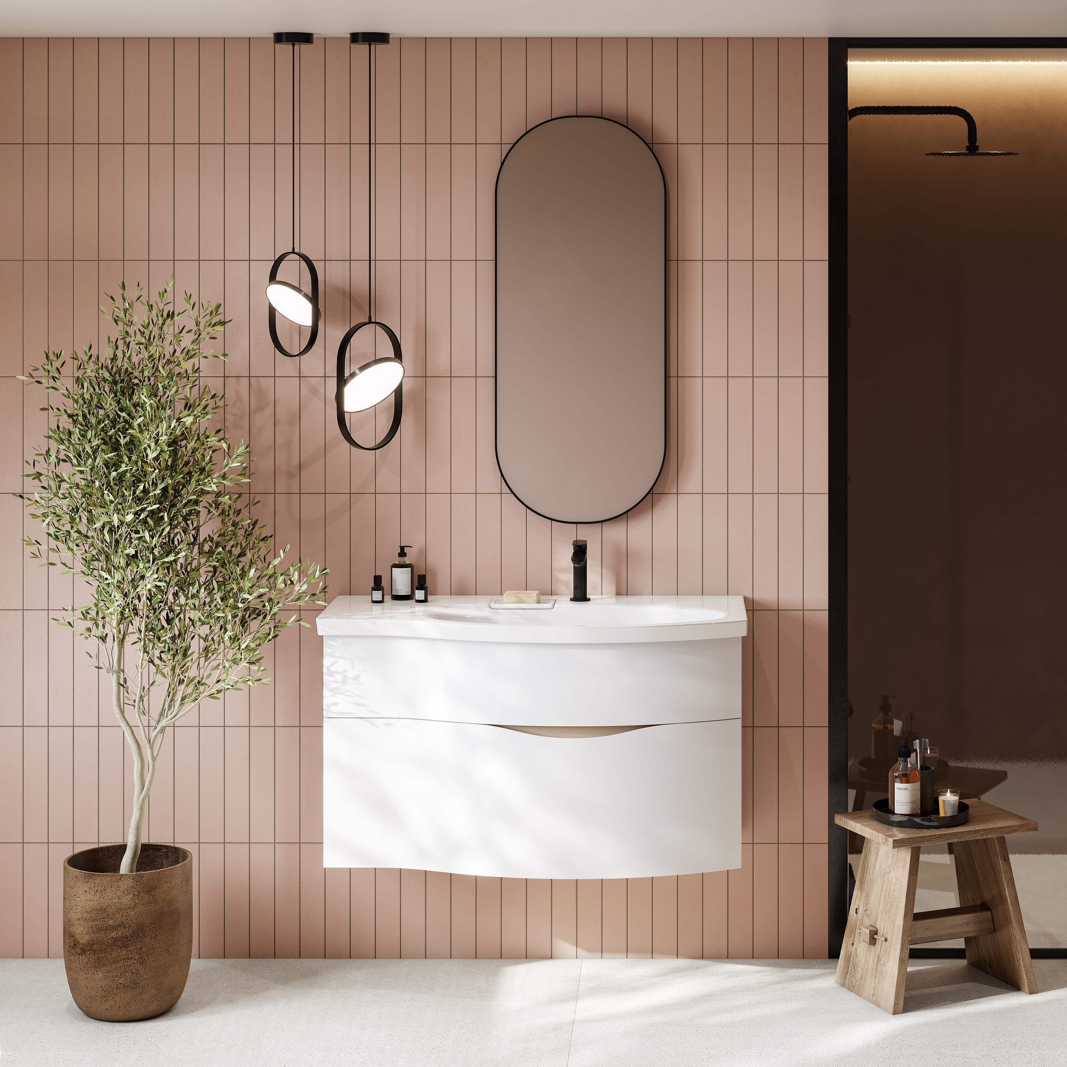 Изображение товара Настенная керамическая плитка Kerama Marazzi Амстердам 6x28.5 см матовая розовая